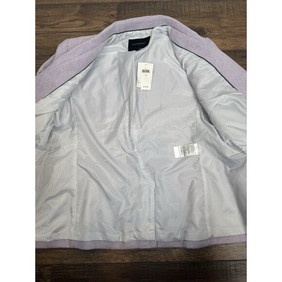 Banana Republic Wool Blend Herringbone Blazer Jacket Lilac Women’s 12 NWT - Picture 9 of 10